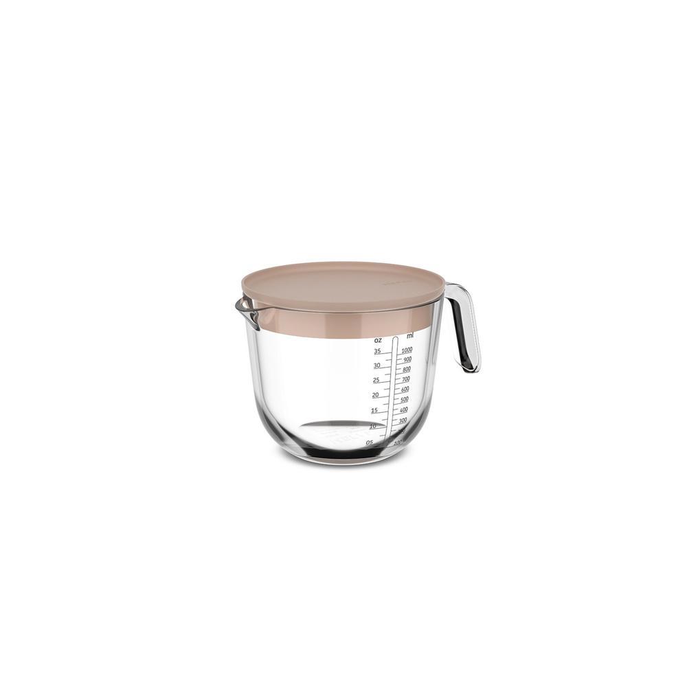 Mepal Chef It Glass Measuring Jug 1000ml With Lid Chalk